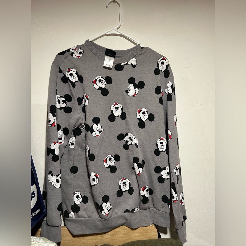 Gray Vintage Mickey Mouse Sweatshirt Unisex M